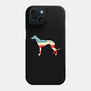 American Flag Greyhound Phone Case