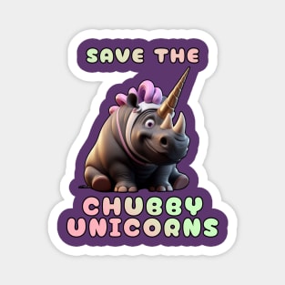 Save The Chubby Unicorns Magnet