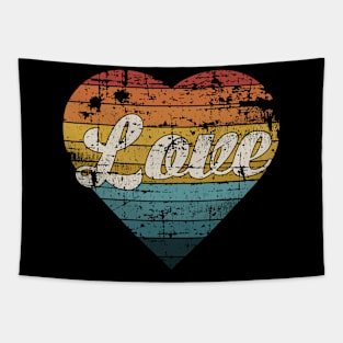 Love Retro Design Tapestry