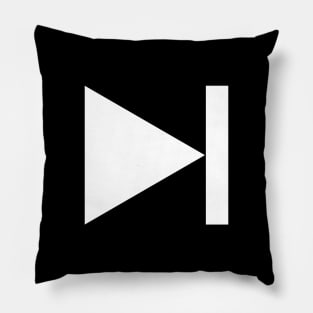 Skip Button Icon Pillow