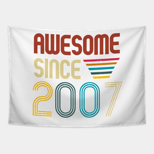 Awesome since 2007 -Retro Age shirt Tapestry by Novelty-art