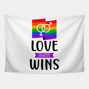 Gay Pride Statement Love Wins LGBT Saying Love Tapestry