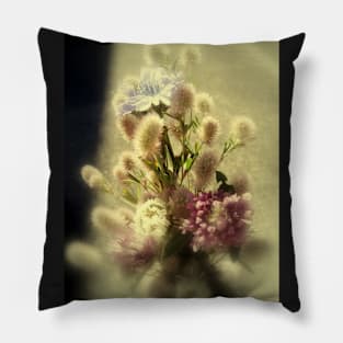 wildflower bouquet, yellow Pillow