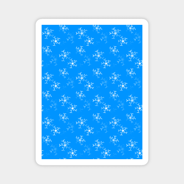 WHITE Snowflakes Pattern Magnet by SartorisArt1