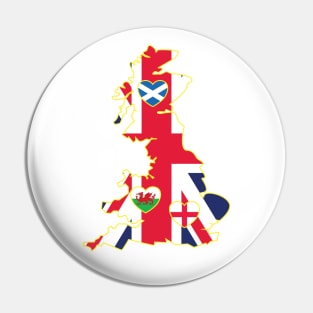 Flags Map Of Great Britain Pin