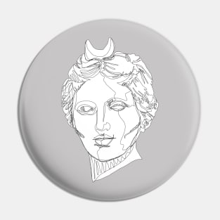 Selene (white bg) Pin