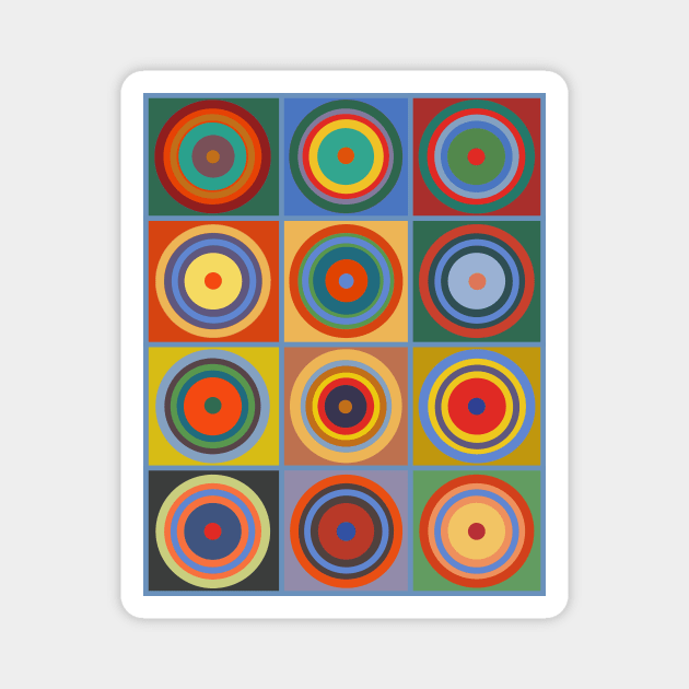 Op Art #45 Kandinsky Magnet by RockettGraph1cs