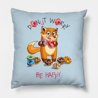 Fox donut worry Pillow