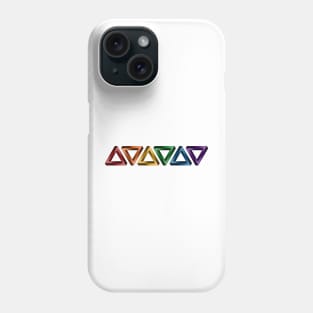 LGBTQ Rainbow pride twisted triangles optical illusions Phone Case