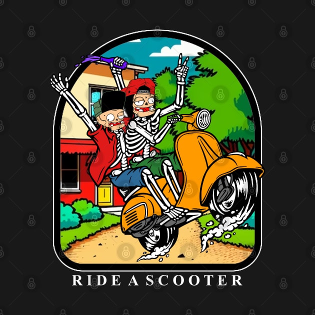 ride a scooter by antonimus