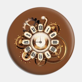 Alarm Clock - Steampunk,Cyberpunk Pin