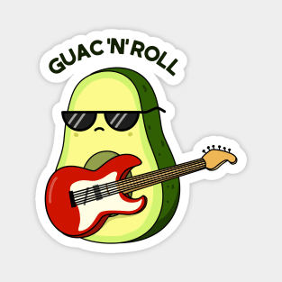 Guac N Roll Cute Avocado Rock n Roll Pun Magnet