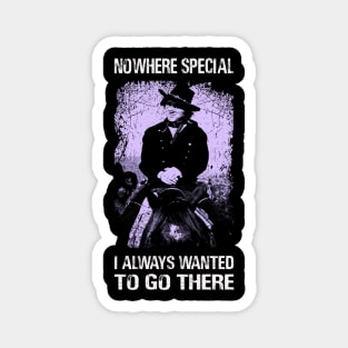 The Black Sheriff Rides Again - Embrace the Iconic Saddles Tee! Magnet