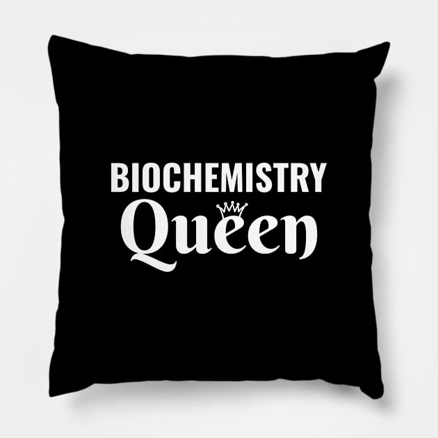 Biochemistry Queen Women in stem science steminist Pillow by Petalprints