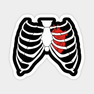 Heart Inside Chest (Rib Cage) Skeleton Magnet