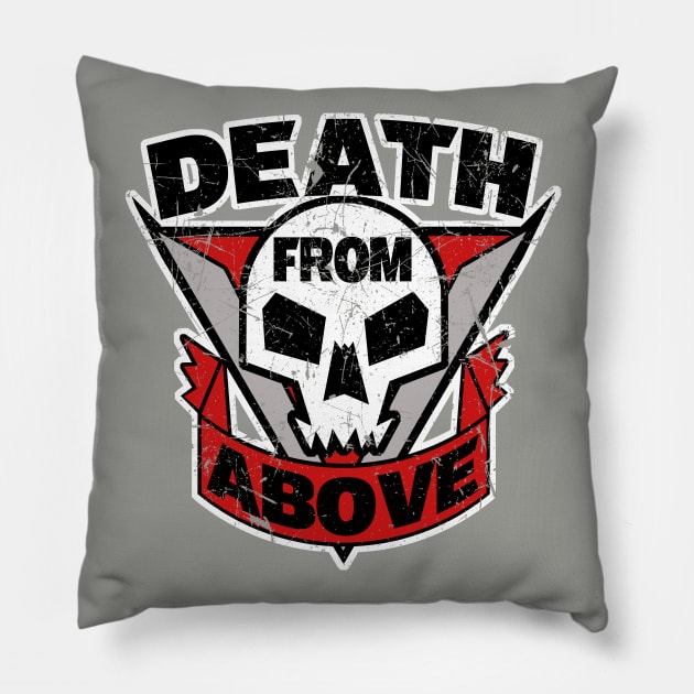 Starship Troopers Death From Above Distressed Pillow by PopCultureShirts