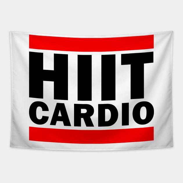 HIIT Cardio Gym Parody Shirt (For Light Colors) Tapestry by Lord Teesus