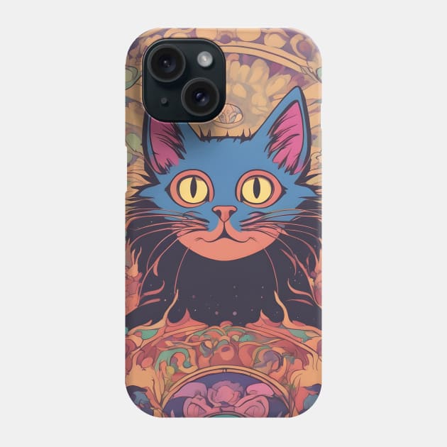 Trippy Cat Phone Case by PlushFutura