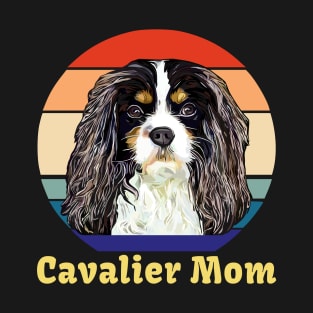 Tri Colored Cavalier King Charles Spaniel Mom T-Shirt