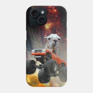 OH MY LAMA!... AGAIN! Its an Explosive Jumping Monster Truck With a Lama Driving! Phone Case