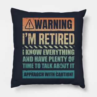 Retirement Design For Men Women Retiree Retired Retirement Pillow