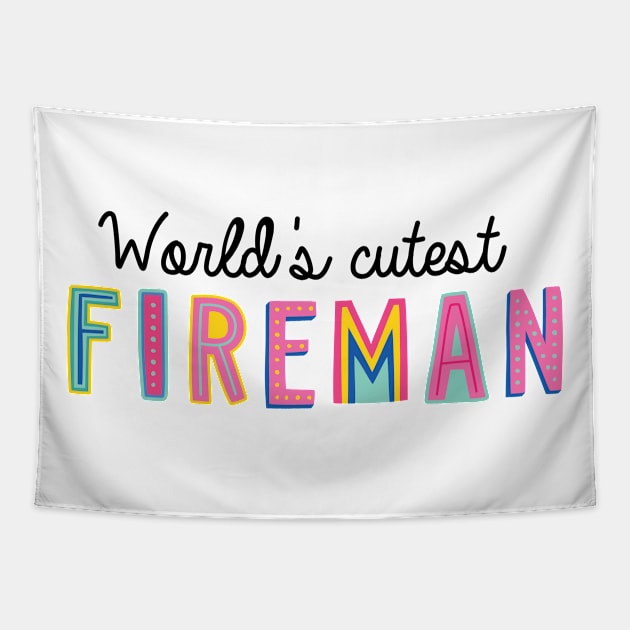 Fireman Gifts | World's cutest Fireman Tapestry by BetterManufaktur