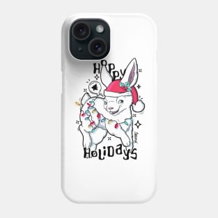 Hoppy Holidays hopping Christmas Bunny Rabbit Phone Case