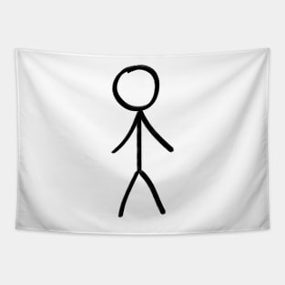 Single stick figure, hand drawn in very simple lines Tapestry