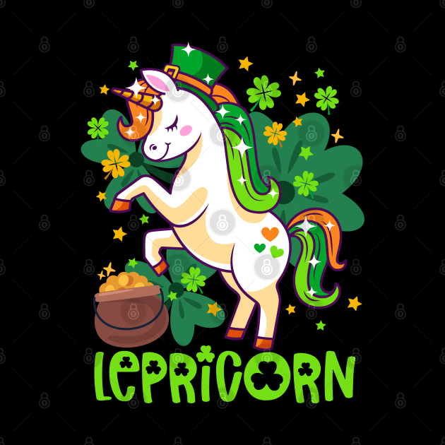 Unicorn Lepricorn St Patricks Day Leprechauns Girls Women by alcoshirts