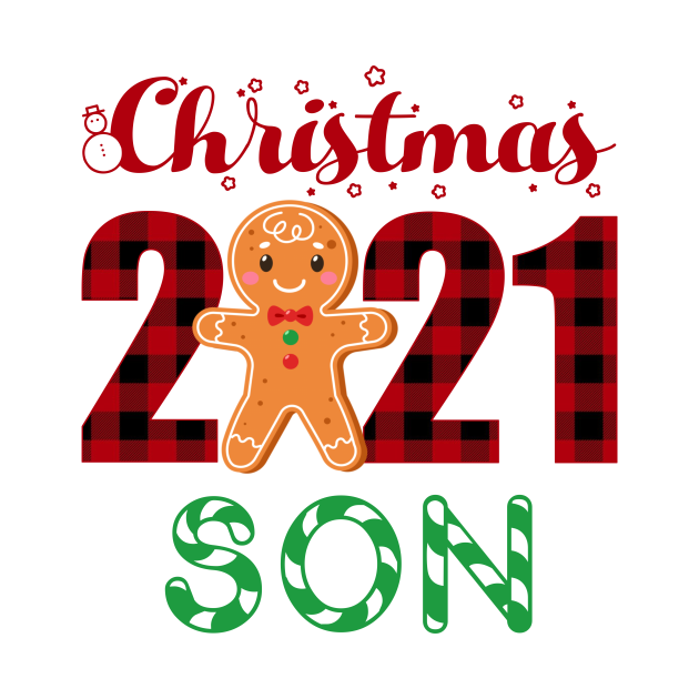 Disover Christmas 2021 Son Gingerbread Matching Family Pajamas - Christmas 2021 Son - T-Shirt