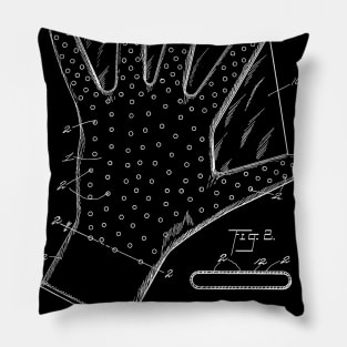 Swimming Glove Vintage Patent Hand Drawing Pillow