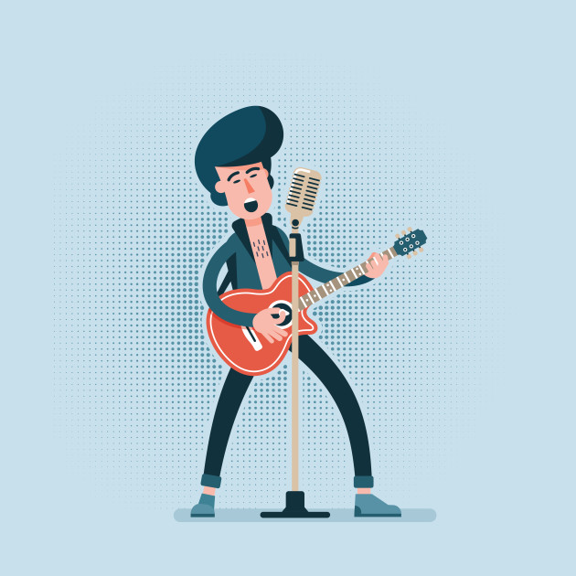 Discover Cartoon rock guitarist - Cartoon - T-Shirt