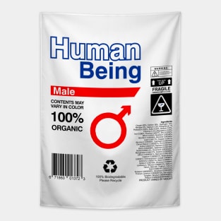 Human Being Label Ingredients - male Tapestry