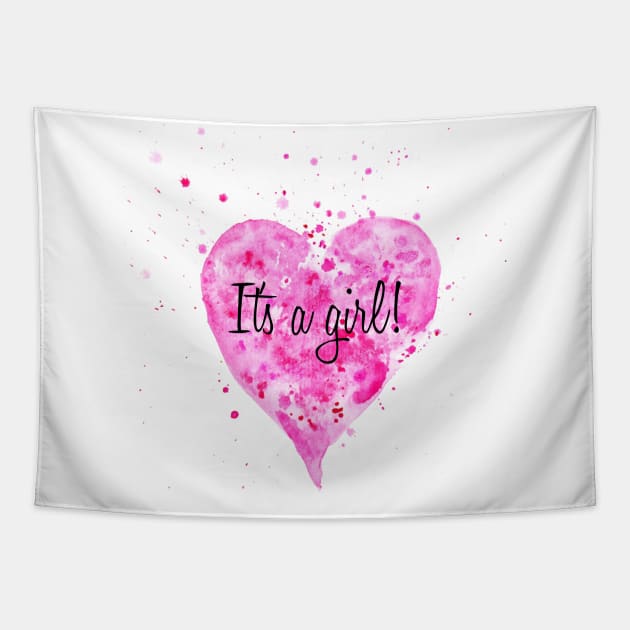 It's a girl gender reveal Tapestry by Anines Atelier