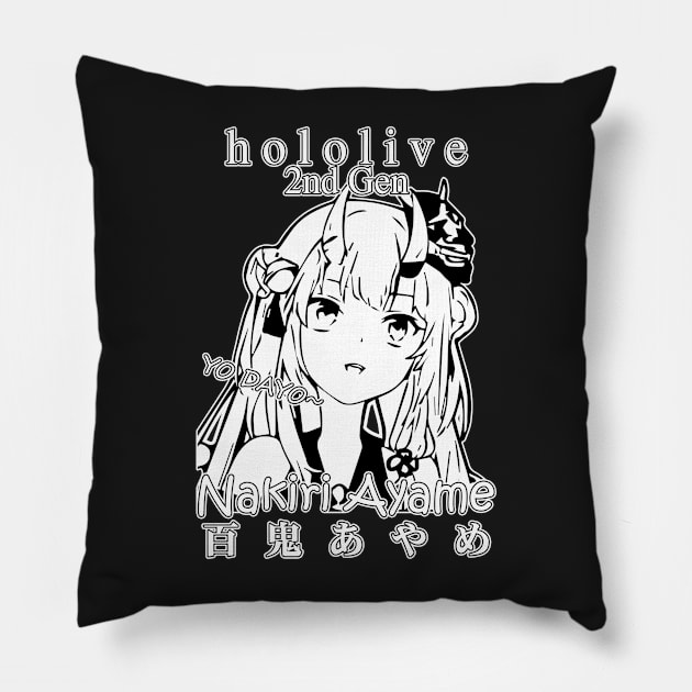 Nakiri Ayame 2nd Gen Hololive Pillow by TonaPlancarte