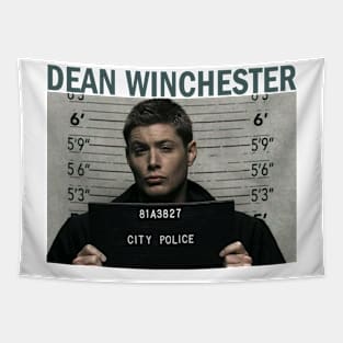 Supernatural Dean Mug Shot Tapestry