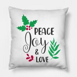 Christmas badges with lovely hand drawn elements and quotes Pillow