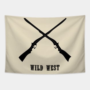 Western Era - Wild West Two Long Rifles Tapestry