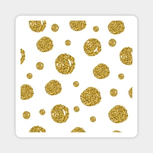 Glitter Chic Pattern 04 | Gold polka dots Magnet