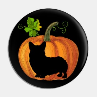 Corgi in pumpkin Pin