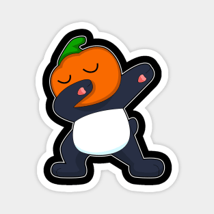 Panda Halloween Pumpkin Hip Hop Magnet