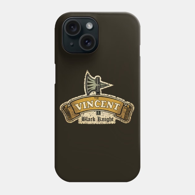 Vincent - Black Knight Phone Case by Midcenturydave