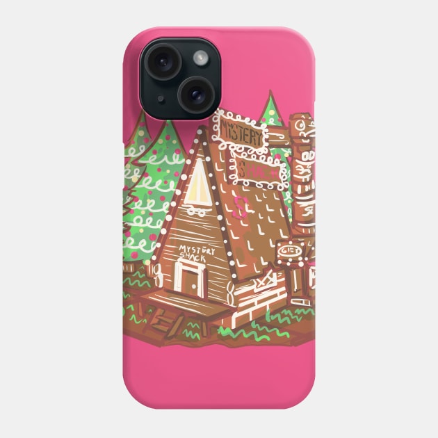 gingerbread mystery shack Phone Case by inkpocket