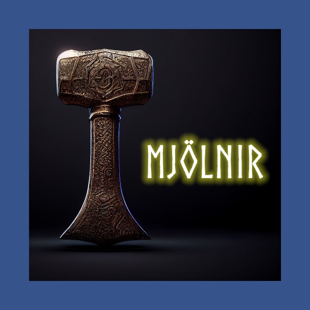 Mighty Mjolnir Thor Hammer Norse by Grassroots Green