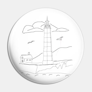 Lighthouse Scene to Color Pin