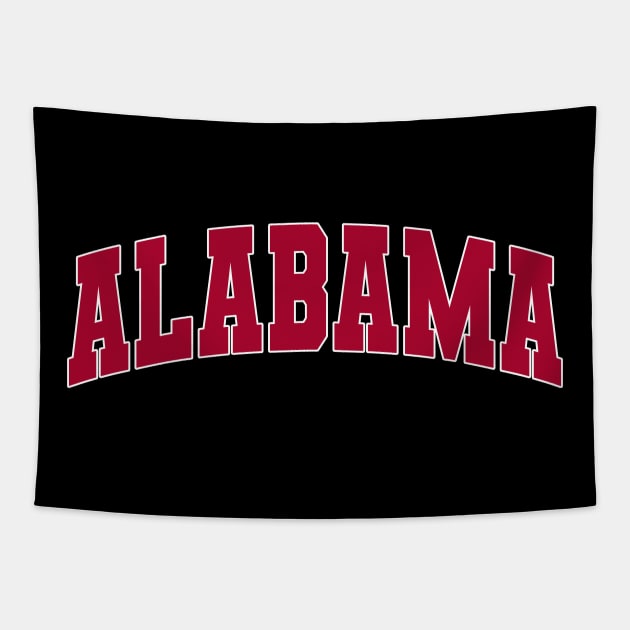 Alabama - jersey college university font text letters football baseball christmas birthday gift letters text basketball softball volleyball hockey love fan player gift for men women kids mothers fathers day dad mom vintage retro city state name Tapestry by Fanboy04