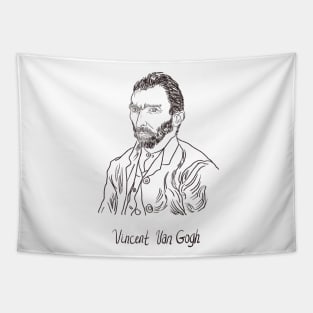 Vincent Van Gogh Self Portrait sketch gift Tapestry