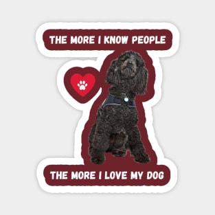 The More I Know People, The More I Love My Poodle Magnet