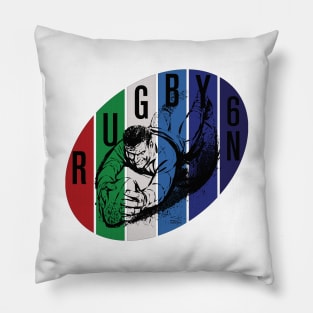 Rugby Six Nations Art by PPereyra Pillow