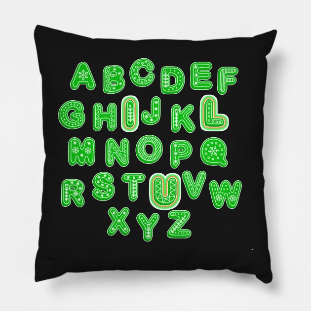 ABC Alphabet I Love You English Teacher Valentines Day Gift Pillow by Goods-by-Jojo